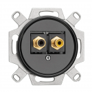 THPG - Cinch connection yellow/black RCA Ø 7,0 cm Bakelite black 101361
