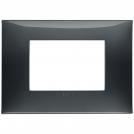 VIMAR - 09673.03 cover plate - 3 centered module slate grey color NEVE UP