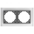 EFAPEL - DOUBLE FRAME GLASS/GREY 90920 TCS LOGUS 90 Crystal