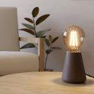 EGLO - Настолна лампа ASBY H:200mm Ø225mm E27 40W тъмно дърво - 44015 (1)