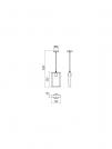 SMARTER - pendant luminaire   TIMBER  01-1664 E27, 1 X 42W  (1)