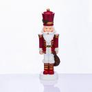 ACA LIGHTING - NUTCRACKER RESIN SOLDIER WITH MISTLETOE RED 35cm  X1535208