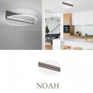 NOVA LUCE - Dimmable ceiling lamp  D:58.5, W:56, H:12.3 cm.   9054447   NOAH ⚡ LED 36W ⚡ 2259Lm ⚡ 3000K ⚡ 230V ⚡ IP20 ✴ Coffee 