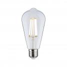 PAULMANN - LED Крушка  29122  Eco-Line Filament 230V LED Bulb ST64 ⚡ E27 ⚡ 840lm ⚡ 4W ⚡ 3000K ✴ Прозрачен