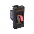 LEGRAND - Audio socket Mosaic - loudspeaker socket - 4 mm² terminal - 1 module - black 79550