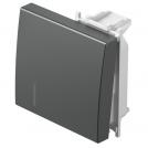 TEM - TM12ATIN Face plate switch/button 2M with indicator, color Anthracite, Modul 