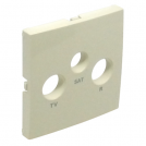 EFAPEL - Face plate for R - TV - SAT sockets  IVORY 90775 TMF LOGUS 90
