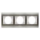 PANASONIC - THREE-GANG FRAME, COLOUR INOX WBTF0803-5IN 