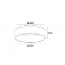 ACA LIGHTING - BR81LEDC45WHCCT CEILING LIGHTING LED 36W CCT 3670LM WHITE METALLIC D45XH14CM APOLLO (1)