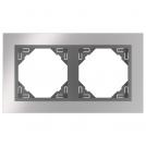 EFAPEL - DOUBLE FRAME CHROME/GREY 90920 TRS LOGUS 90 Metallo
