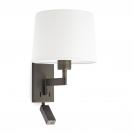 FARO - ARTIS Bronze structure wall lamp with LED reader 68492-01
