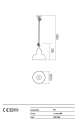 REDO GROUP - Пендел KASHI  01-1400  SUSP 1x42W E27 D250 SMOKEY (1)