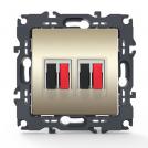 ACA LIGHTING - Двоен Аудио конектор PRIME Шампанско мат 1000113604