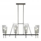 SEARCHLIGHT - 2138-8SS Danika Orbit 4 Light Cage Frame Orb Pendant, Satin Silver