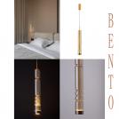 NOVA LUCE - Pendant lamp  D:8, H:180 cm.   9030550   BENTO ⚡ LED 10W ⚡ 1321Lm ⚡ 3000K ⚡ 220-240V ⚡ IP20 ✴ Cognac/Gold 