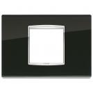 VIMAR - 20652.C71 - Classic plate 2centrMBS Glass black ice