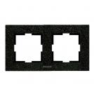 PANASONIC - 2gang Frame Corian Black Quartz WKTF08023CB
