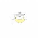 ACA LIGHTING - P101 ESME ALUMINUM PROFILE WITH SEMI-CLEAR PC DIFFUSER 2m/pc (1)