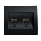 PANASONIC - Double RJ45, Cover WBTR0406-5BL