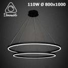 TNL - LED Chandelier 1010 110W Ø800x1000 DIMM black