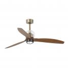 FARO - JUST FAN Gold/wood ceiling fan with DC motor DECO FAN 33398D-10