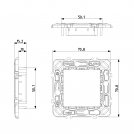 VIMAR - Plana Frame 2M without screws 71mm - 14603 (1)