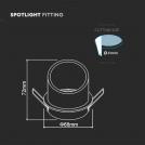 V-TAC - GU10 Fitting Round white SKU: 6682 (2)