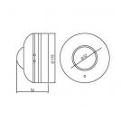 GTV Lighting - CR-CR3000-00 Сензор за движение ф115/56 360⁰ R=6m IP20 бял (1)