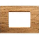 BTICINO - LNA4803LNC Square cover plate 3 modules - walnut 