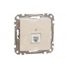 SCHNEIDER ELECTRIC - SDD112491 Sedna Design & Elements -  Telephone outlet CAT 3 UTP, RJ11, beige