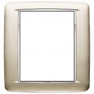 VIMAR - 20698.C22 - Round plate 8M Galvan.satin nickel