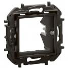 LEGRAND - Blanck plate and adapter for Mosaic mechanism Black Niloe New NP172BK