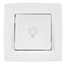 ELMARK - 190183 - PUSH LIGHT BUTTON SWITCH WHITE METALLIC CITY 