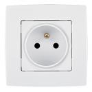 ELMARK - 190211F - FRENCH TYPE SOCKET WHITE METALLIC CITY 