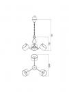 SMARTER - пендел DUKE 01-1510 E14, 3x28W (1)