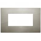 VIMAR - 19654.08 - Classic plate 4M metal brushed inox
