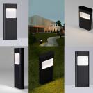 NOVA LUCE - Bollard  L:12.5, W:4, H:30 cm.    9030804   TALL ⚡ LED 4W ⚡ 131Lm ⚡ 3000K ⚡ 220-240V ⚡ IP54 ✴ Sandy Black 