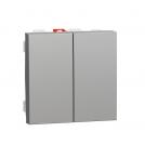 SCHNEIDER ELECTRIC - NU321330 New Unica - Double two way switch 10A screwless  aluminium