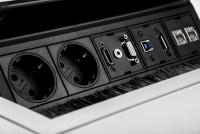 EVOLINE - Flip Top silver 3x sockets Schuko 2хRJ45 159370000200 (2)