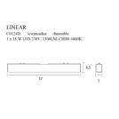 MAXLIGHT - Ceiling lamp LINEAR C0124D ,1 x 18W LED 230V, 1300 LM,CRI80 (1)