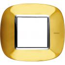 BTICINO - HB4802OR Elliptical cover plate 2 modules - gold polished
