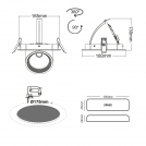 ACA LIGHTING - LED луна LINO бяла за вграждане LINO3030N 230V 30W 3000K 3400lm 60° Ra80 (4)