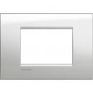 BTICINO - LNA4803AG Square cover plate 3 modules - silver 