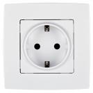 ELMARK - 190211s - GERMAN TYPE SOCKET WITH SCREW WHITE METALLIC CITY 