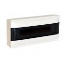 LEGRAND - 1 372 15 Practibox S surface mounting cabinet with earth and neutral terminal blocks - smoked door - 1 row - 22 modules per row
