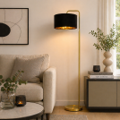 TNL - METAL & VELVET FABRIC FLOOR LAMP Ø30 h:150cm E27 TNL1008BL FL