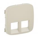LEGRAND - 755426 Лицев панел за двойна 2xRJ45/RJ11 розетка Valena Allure крем