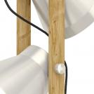EGLO - лампион CAWTON E27 2X40W стомана, дърво - 43954 (1)