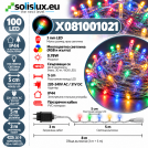 ACA LIGHTING - 100 LED RGB и жълти светлини 0.78W, 5m, външна употреба IP44, прозрачен кабел X081001021
