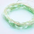 ACA LIGHTING - 100 LED LAMPS SERIES TIMER GREEN SILVER COPPER CABLE & BATTERY 3xAA IP44 10m+10cm X01100515